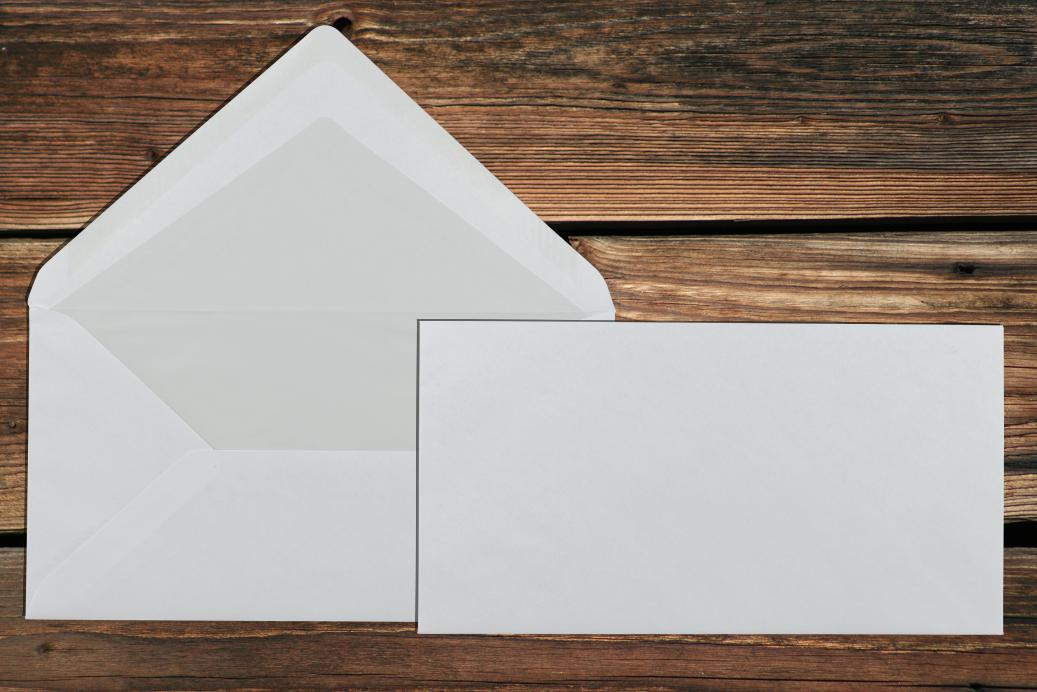 Briefhüllen mit Seidenfutter KO 125x235 mm Nassklebend Weiß 80 g/qm